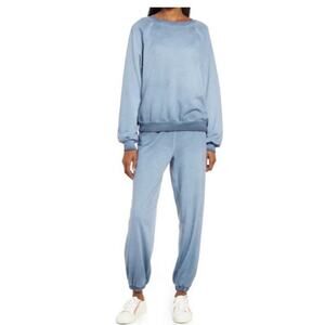 NWT Treasure & Bond Oil Wash Cotton Blend Joggers Blue Size XS